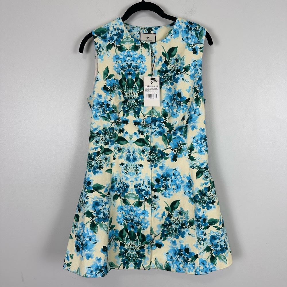 TUCKERNUCK Water's Edge Hydrangea Rhoda Tunic Top Size 10 - Picture 8 of 11